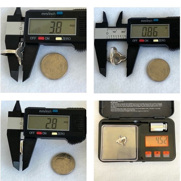 VTG Sterling Silver 925 Oxidized Art Deco Style Marcasite Band Ring Sz 6.75 - Picture 10 of 16